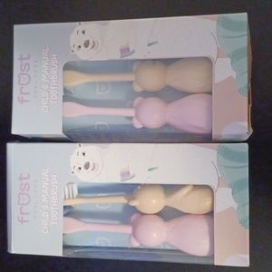 2 New 2-Packs Frost Oral Care Child's Plant Based Manual Toothbrushes